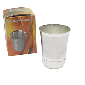 Tedlayer German Silver Juice Glass Drinkware Set, Gift Item for Diwali, Birthday & Parties (German SP Glass Set 1glass)
