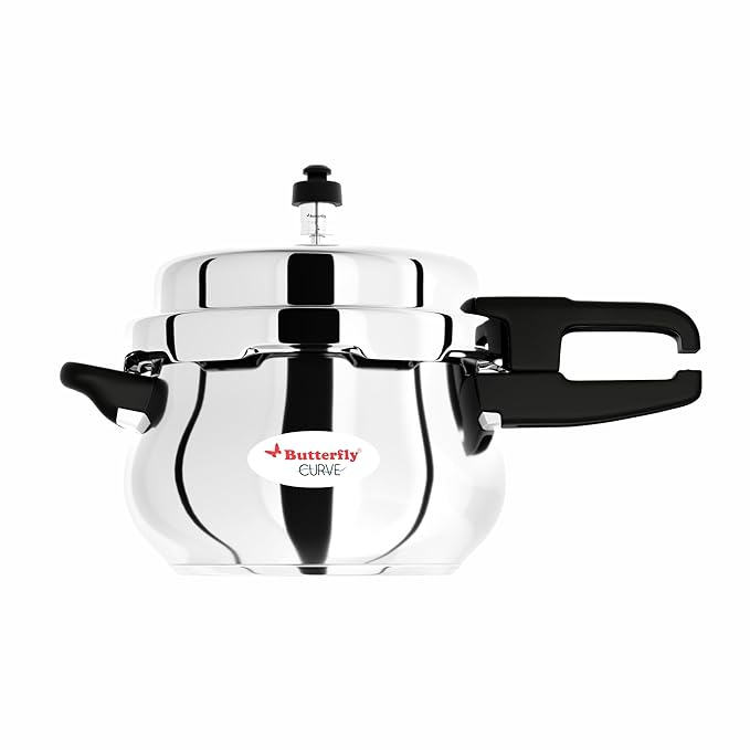 Butterfly Curve Stainless Steel Outer Lid Pressure Cooker, 5.5 Litre