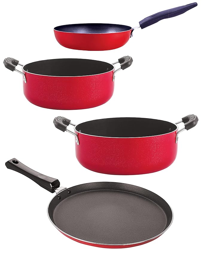 Nirlon Non Stick Kitchenware Cooking Utencil Combo Gift Set of 4 Pieces